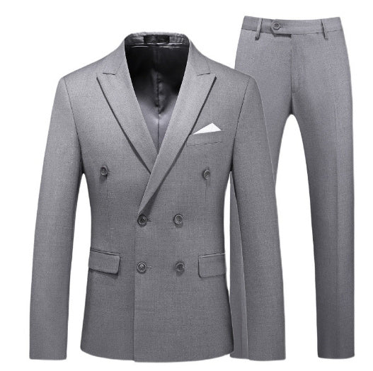 Men 2 Pieces Slim Fit Casual Tuxedo Suit Male Suits Set-Aria Doejay