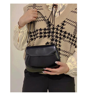 New Simple Trendy Niche Design Hobo Armpit Bag Baguette Cleo Bag Single Shoulder Leather Female