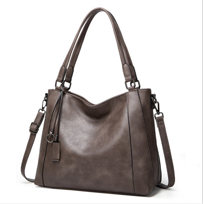 Ladies Soft Leather Portable Fashion Trend Casual Bag Shoulder Messenger Bag