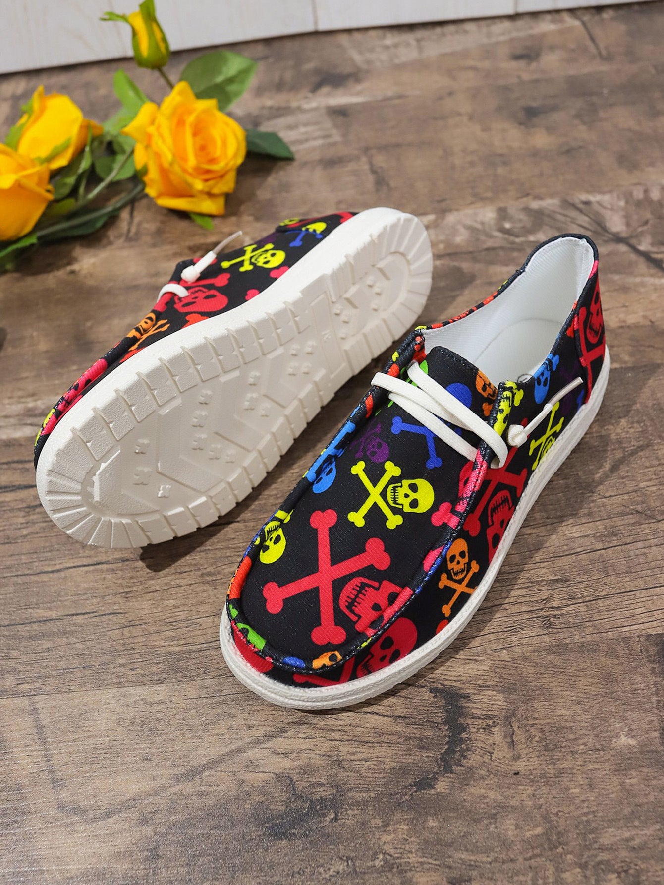 Halloween Pumpkin Print Ghost European And American Flat Canvas Casual Shoes