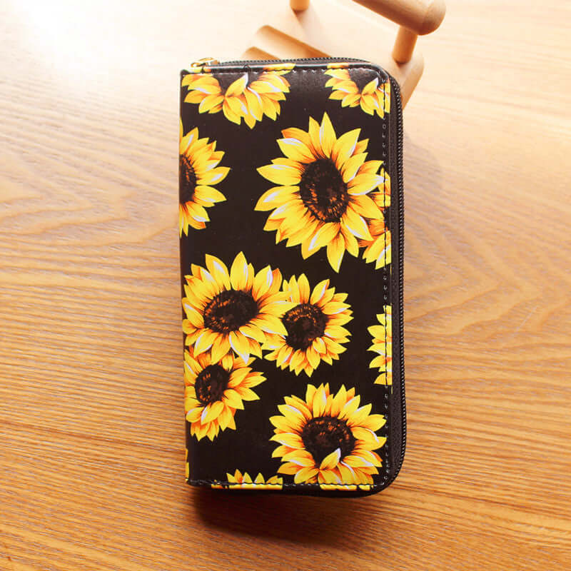 Women's Wallet Sunflower Print-Aria Doejay