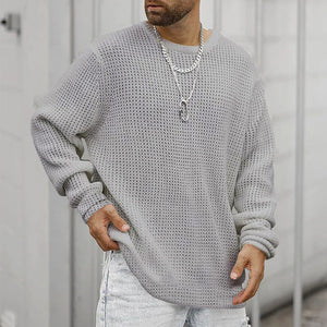 Long Sleeve Crew Neck Casual Men's Loose-Aria Doejay