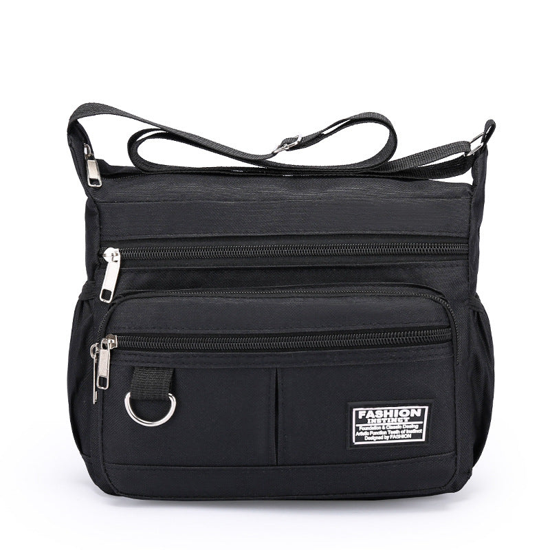 Men's Large-capacity Multi-layer Zipper Crossbody Bag