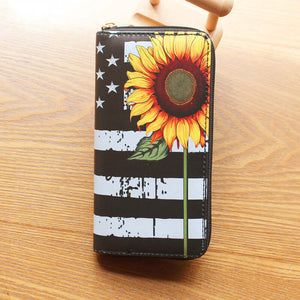 Women's Wallet Sunflower Print-Aria Doejay