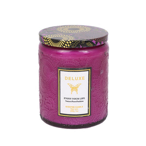 Embossed Glass Fragrance Handmade Gift Aromatherapy Soy Candles-Aria Doejay