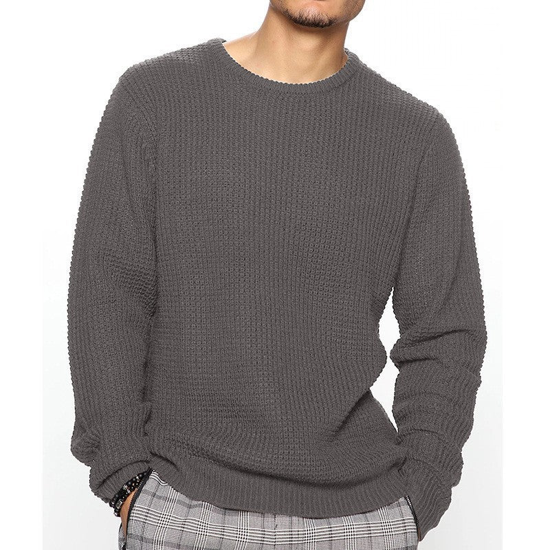 Long Sleeve Crew Neck Casual Men's Loose-Aria Doejay