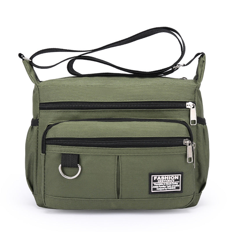 Men's Large-capacity Multi-layer Zipper Crossbody Bag