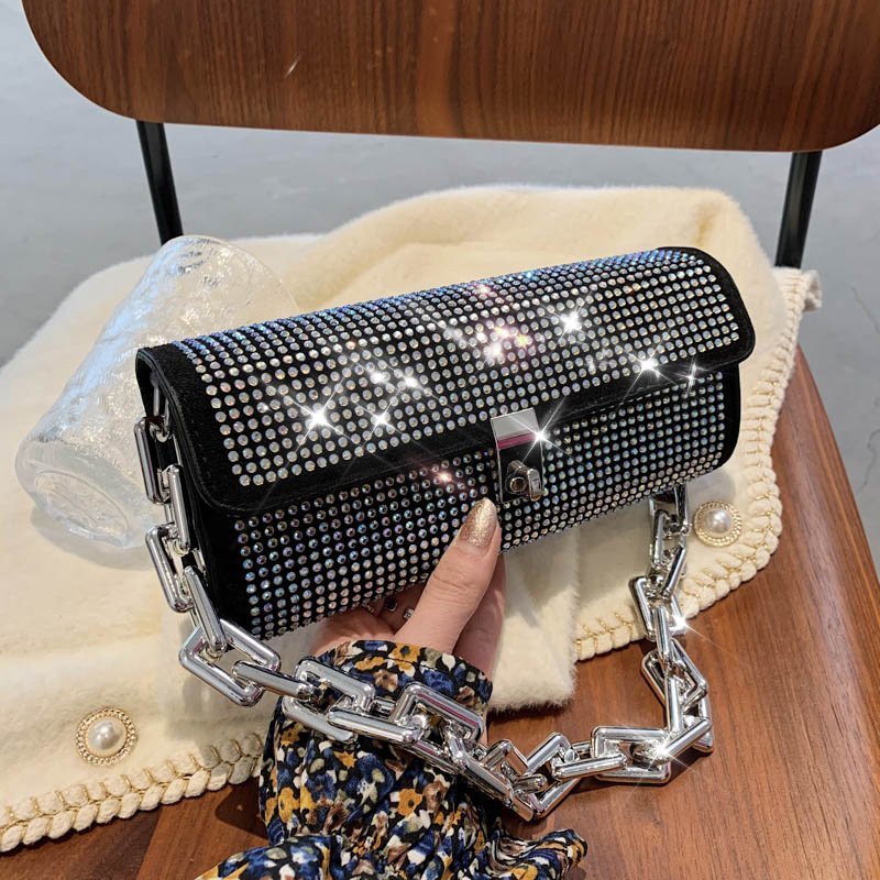 One-shoulder Rhinestone Bag Women's Dinner Hand