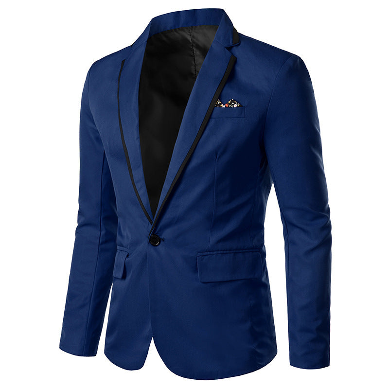 Men's Casual Single Button Suits Men's Slim Groomsmen Dresses-Aria Doejay