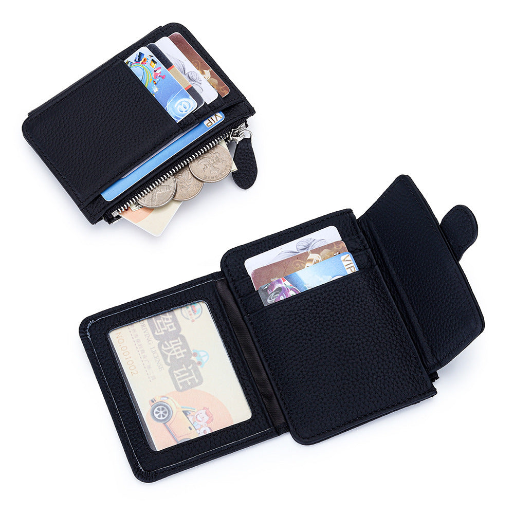 Fashion Ultra-thin Multifunctional Leather Multiple Card Slots Wallet