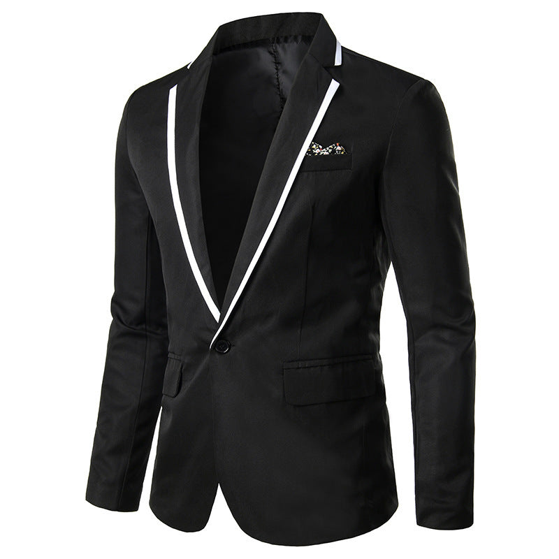 Men's Casual Single Button Suits Men's Slim Groomsmen Dresses-Aria Doejay