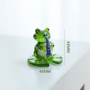 Home Decor Glass Frog Ornament Shape-Aria Doejay