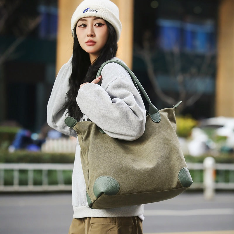 One-shoulder Travel Large Capacity Student Canvas Shopping Gym Bag