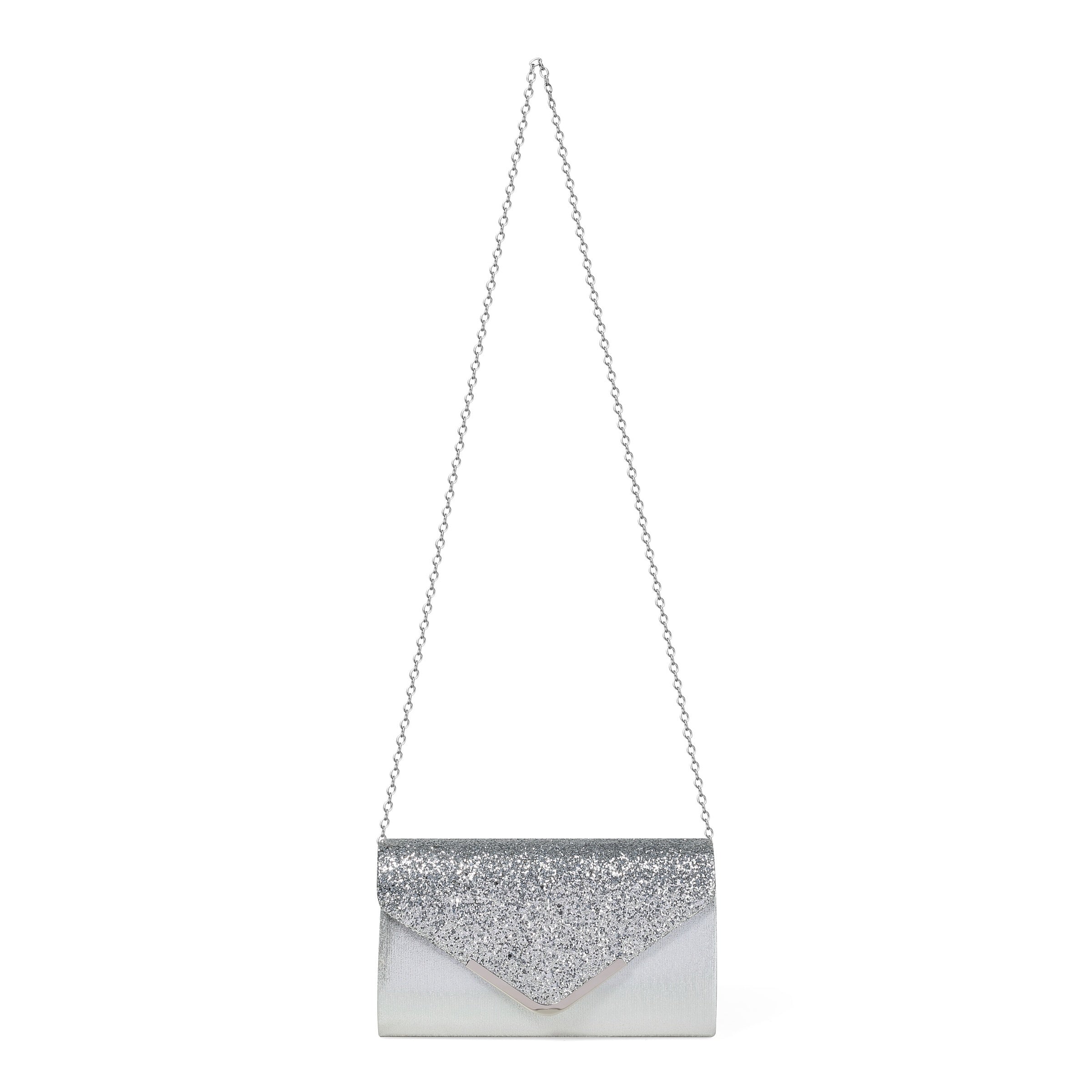 Sparkling Women's Crossbody Clutch Purse, PU Material Evening Party Handbag with Fashion Sequins