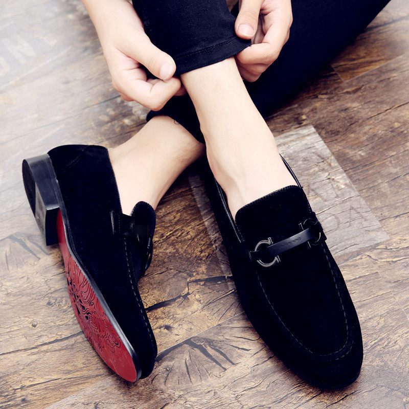 Men's Peas Shoes, Lazy Shoes, Pointed Toe Shoes, England-Aria Doejay