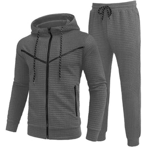 Men's Fashion Fashion Zipper Hooded Suits-Aria Doejay