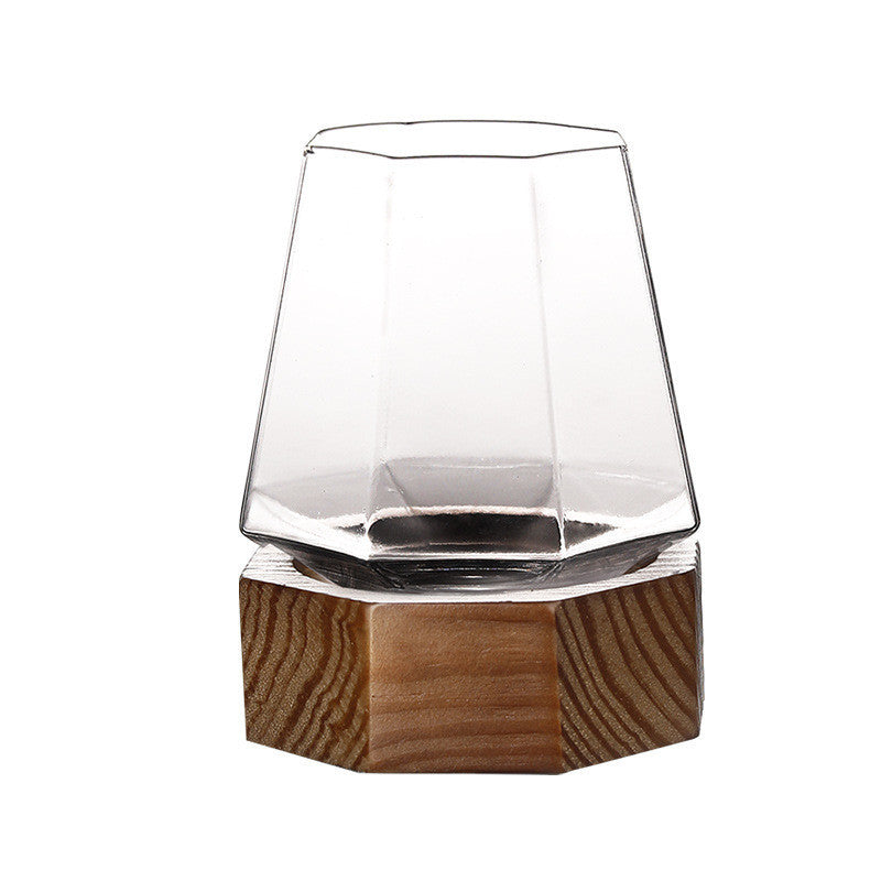 Tumbler Octagonal Wine Glass Creative Diamond Handmade-Aria Doejay