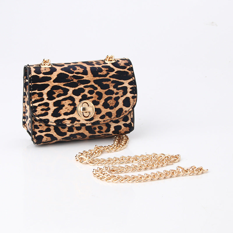 Mini Bag Leopard Shoulder Bag Waist Bag Belt Key Case