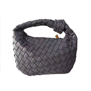 Woven Croissant Knotted Handbag Underarm Hand Bag-Aria Doejay