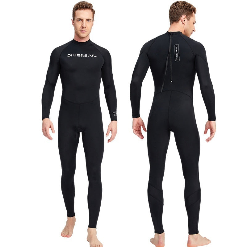 New Diving Suit Men's One-piece Thin Type Sunscreen Quick-drying Swimsuit