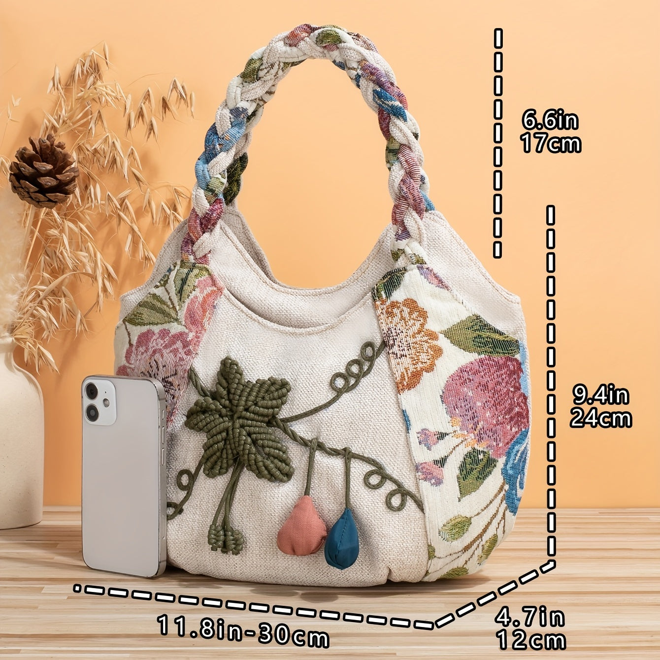 Bohemian Style Handmade Flowers Handbags