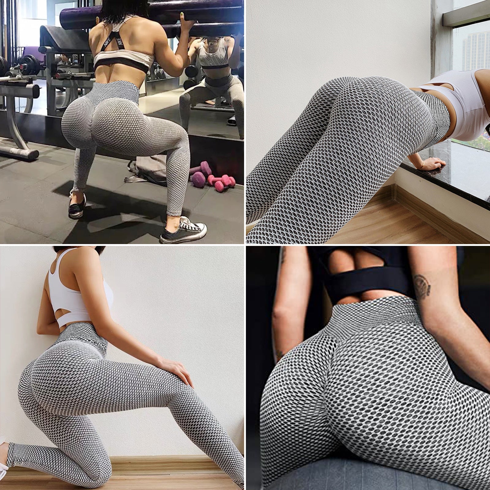 TIK Tok Leggings Women Butt Lifting Workout Tights Plus Size Sports High Waist Yoga Pants-Aria Doejay