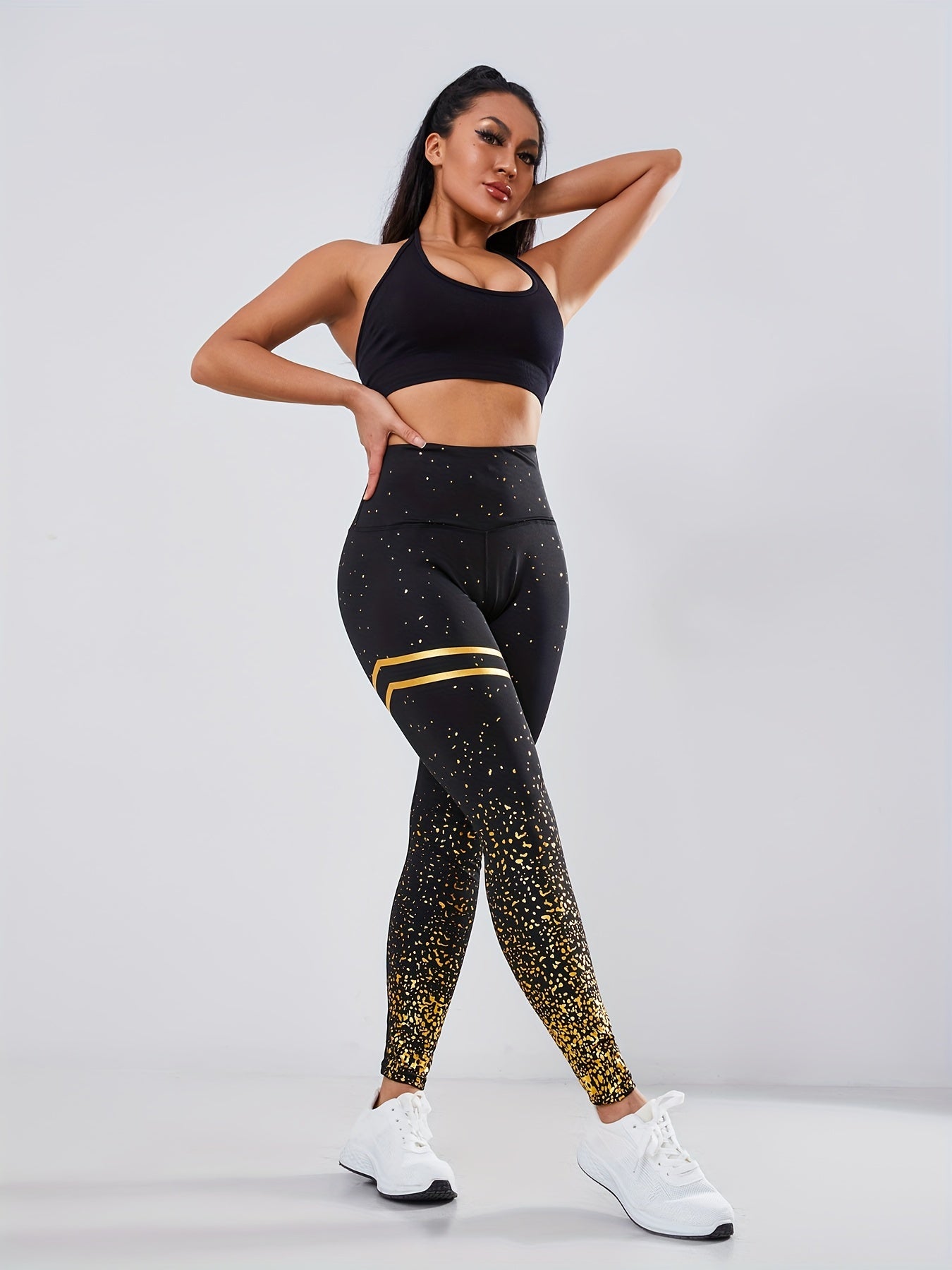 Breathable & Stylish Activewear: Seamless, Slim Fit Yoga Pants with Durable Stretch and Side Stripe Detail for All-Season Comfort