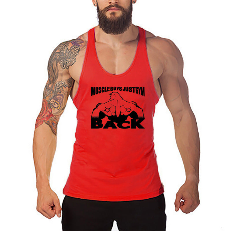 Muscle Men's Fitness Vest Cotton T-shirt-Aria Doejay