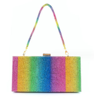 Hot Diamond Rainbow Bag Women's Dinner Handheld Bag-Aria Doejay