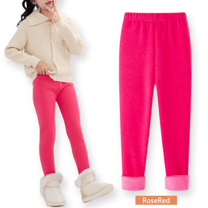 FallWinter Hot-selling Girls' Leggings Fleece-lined Warm Cropped Pants-Aria Doejay