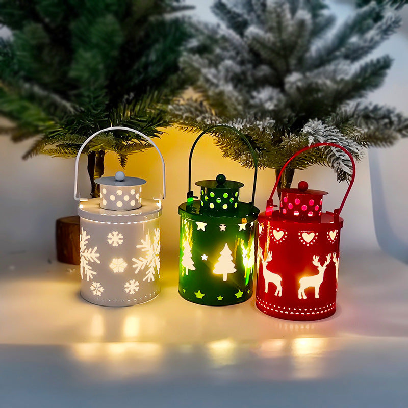 Christmas Candle Lights LED Small Lanterns Wind Lights Electronic Candles Nordic Style Creative Holiday Decoration Decorations-Aria Doejay