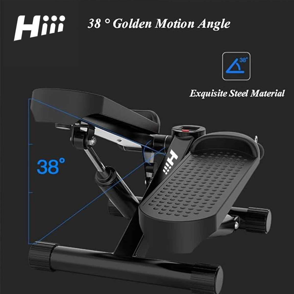 1pc,hiii,Steppers For Exercise At Home,Mini Stair Stepper 330 Lb Capacity,Workout Stepper Machine For Exercise,Mini Stepper With Resistance Bands-Aria Doejay