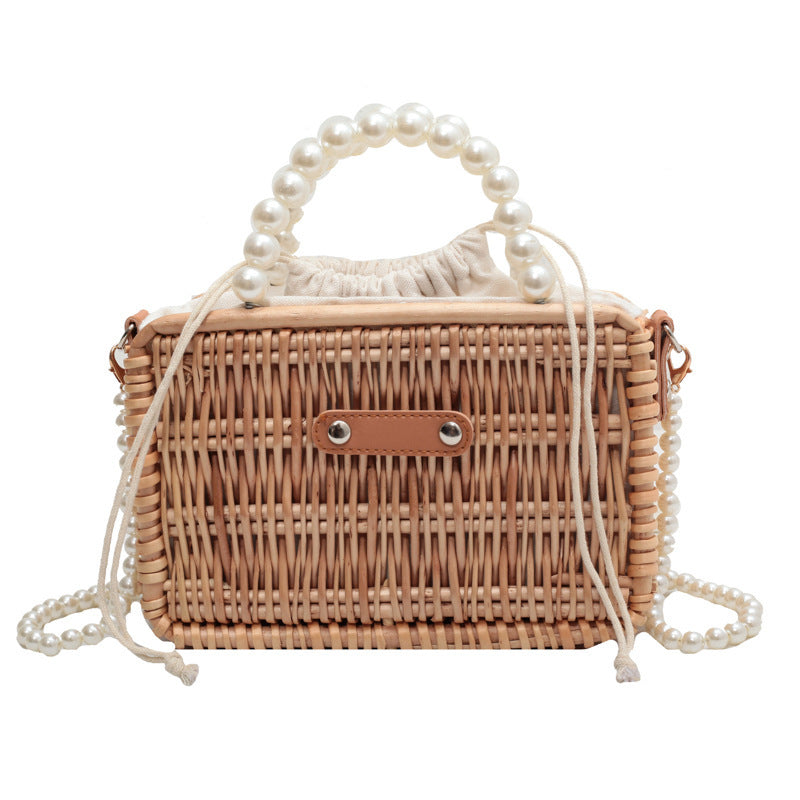 Woven Bag Women's Shoulder Crossbody Small Square Bag