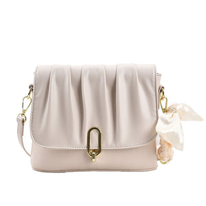 One-shoulder Messenger Pleated Cloud Bag