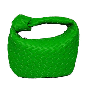 Woven Croissant Knotted Handbag Underarm Hand Bag-Aria Doejay