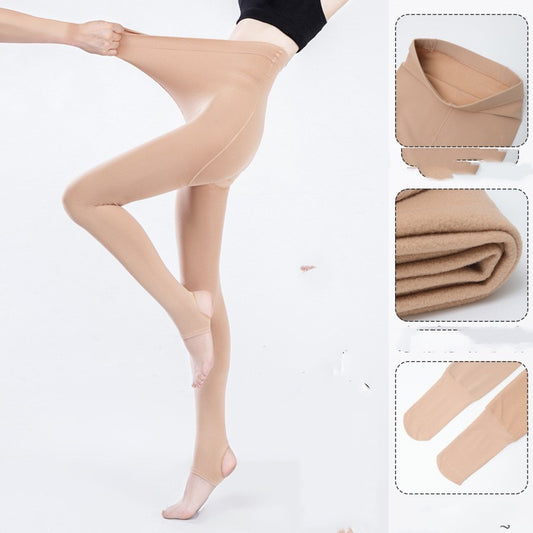 Extra Large Plus Velvet Skin Color Leggings Autumn-Aria Doejay