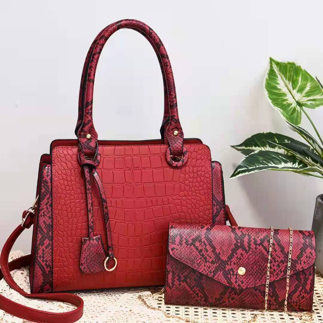 New Serpentine Stitching Fashion Combination Bags