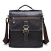 Men's One-shoulder Baotou Layer Cowhide Clamshell Satchel Retro