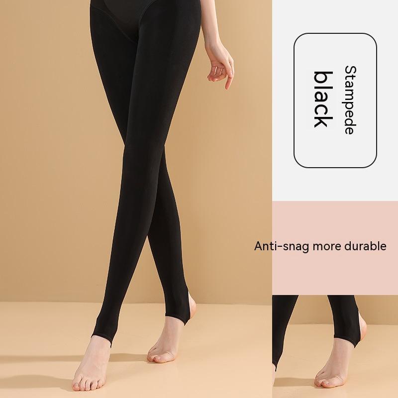 Fleece-lined Deep Flesh Color Leggings Stockings-Aria Doejay