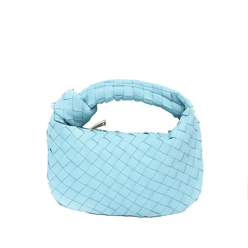 Woven Croissant Knotted Handbag Underarm Hand Bag-Aria Doejay