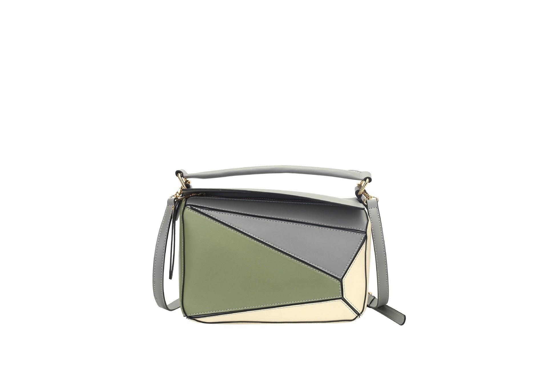 Contrast Color Geometric Shoulder Bag For Women