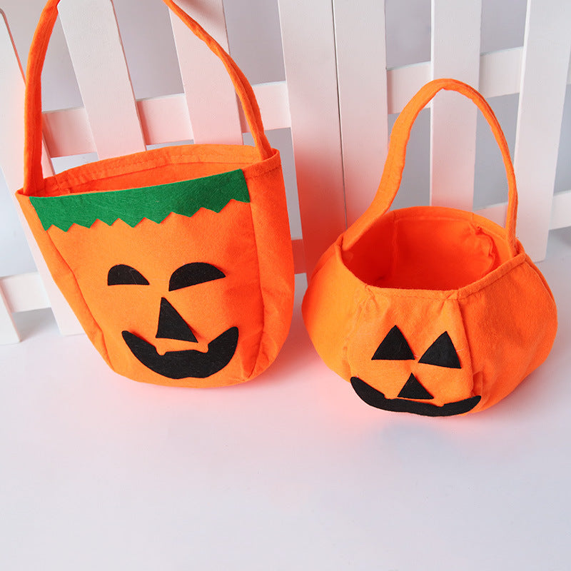 Halloween Pumpkin Bag Portable Three-dimensional Non-woven Bag Candy Bag