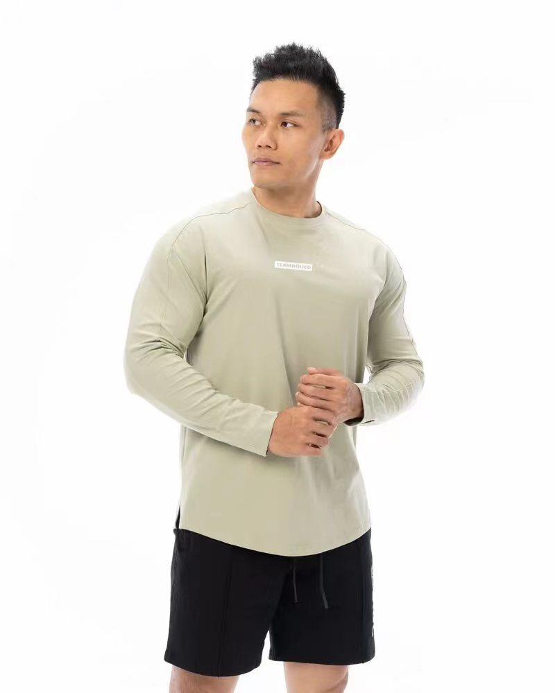 Fashion Sports Fitness Long Sleeve T-shirt Men-Aria Doejay