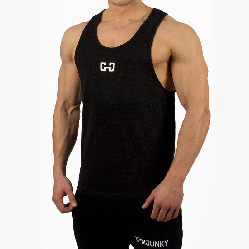 Men's Training Fitness Sleeveless Bottoming Shirt Vest-Aria Doejay