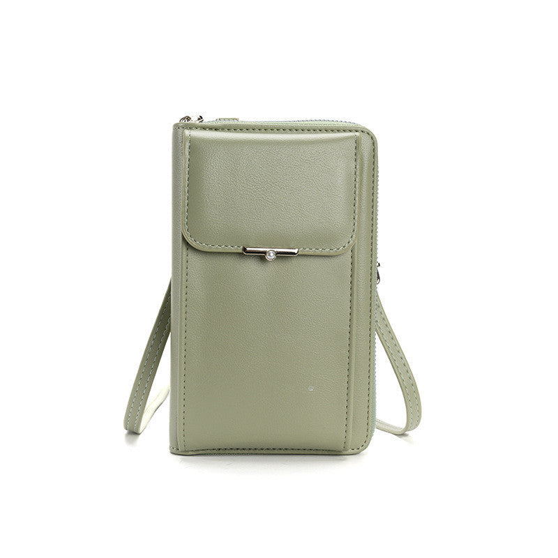 Fashion Large Capacity Mobile Phone Bags Women Small Zipper Crossbody Shoulder Bag Long Wallet