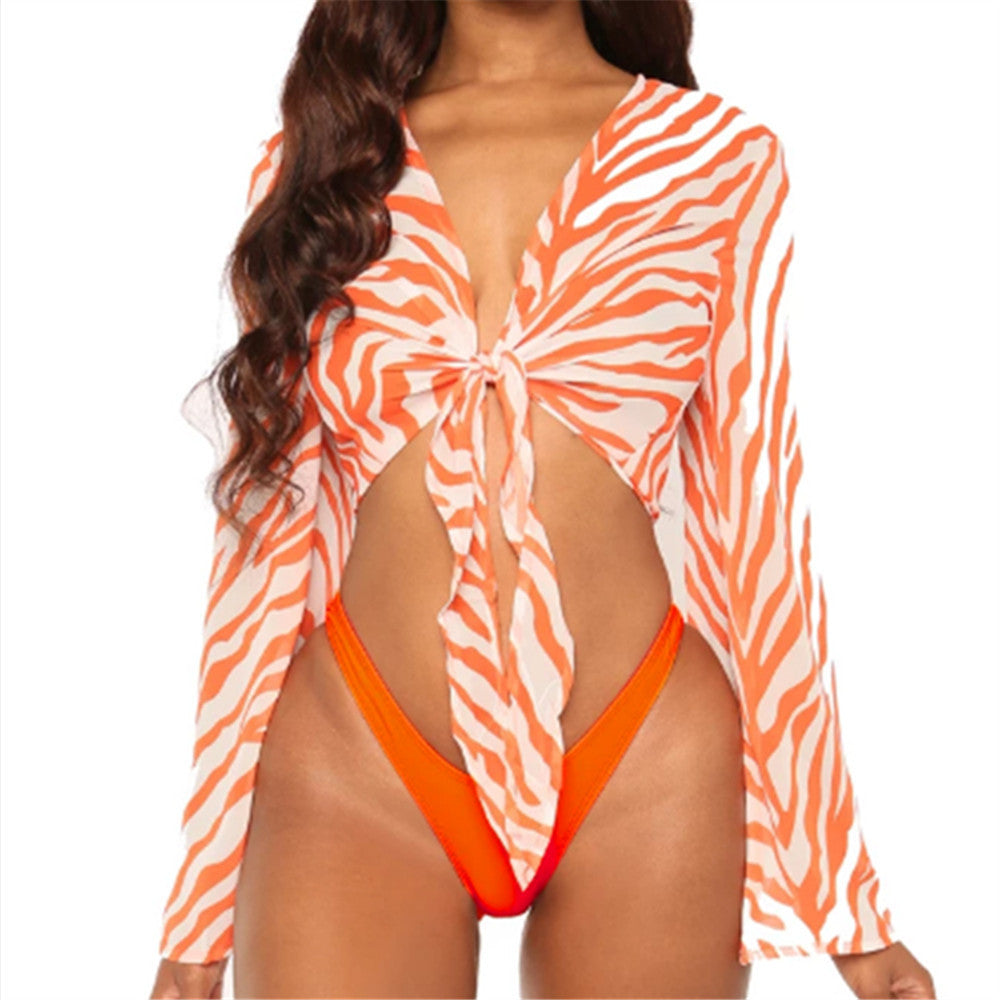 New Bikini Three-piece Mesh Swimsuit-Aria Doejay