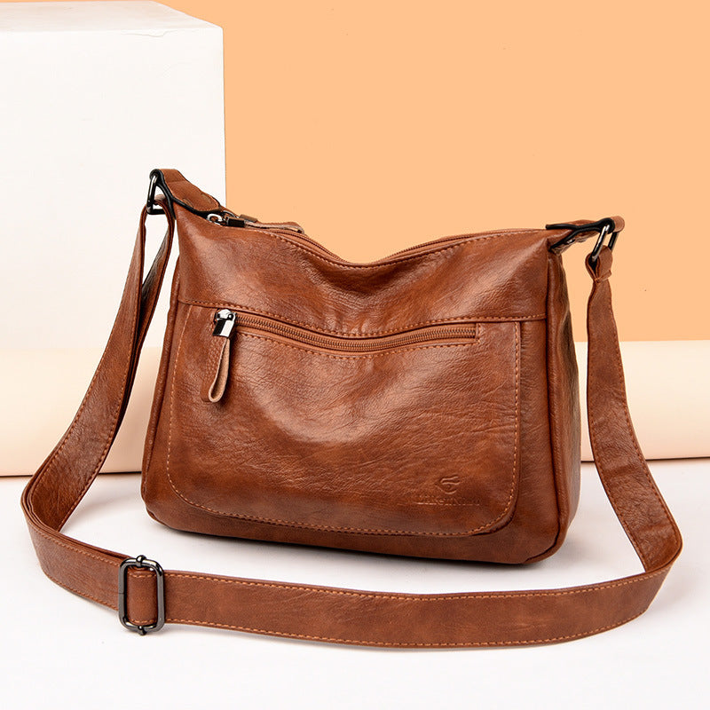 High Quality Soft Faced Large Capacity Women's One Shoulder Messenger Bag