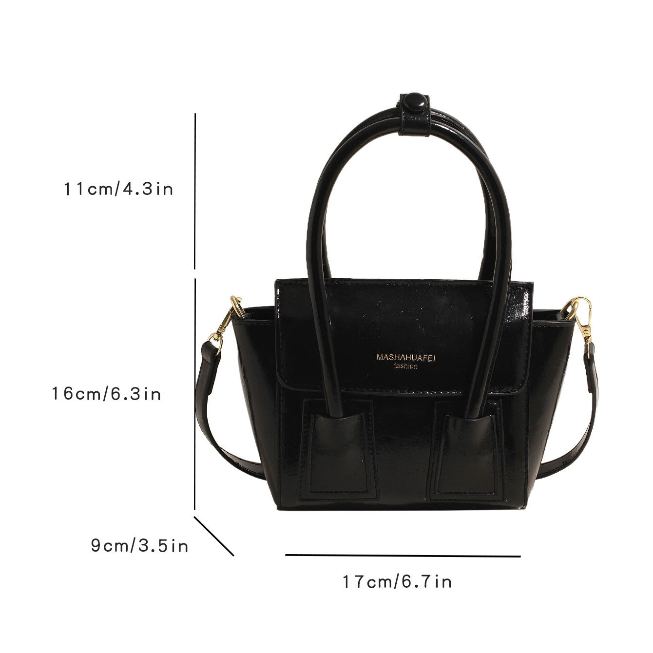 Small niche design wide mouth thick shoulder strap women's crossbody bag handbag, detachable shoulder strap, shiny high-end texture fabric, suitable for dating, traveling, commuting use, popular style