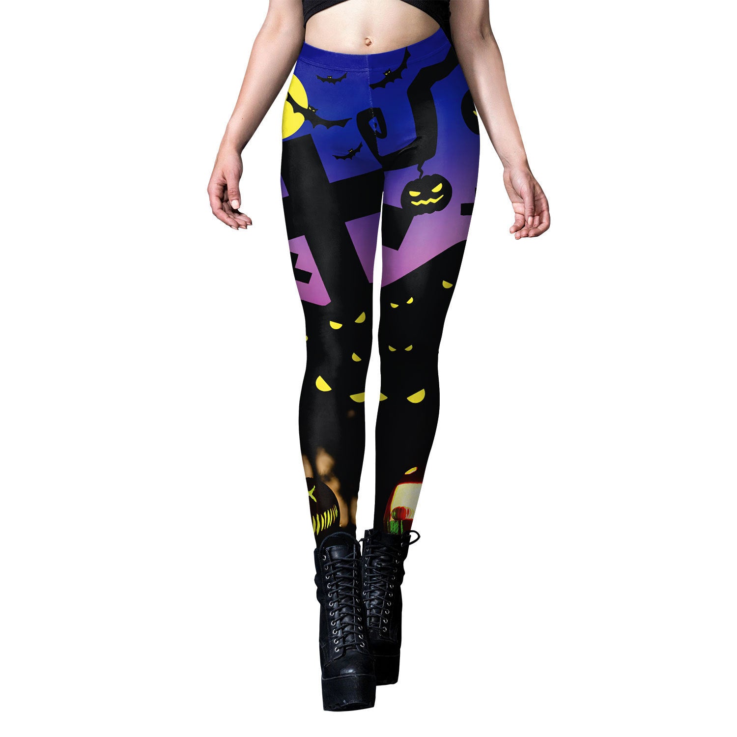 Halloween New Women's Leggings Bandage Printed Yoga Pants-Aria Doejay