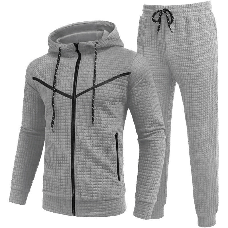 Men's Fashion Fashion Zipper Hooded Suits-Aria Doejay